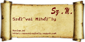 Szávai Mihály névjegykártya