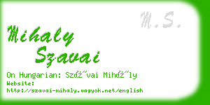 mihaly szavai business card